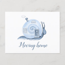 Postal De Anuncios Aviso previo de mudanza caracol casa azul