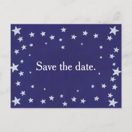Postal De Anuncios Azul de la Marina de las Estrellas Plateadas Salve