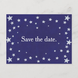 Postal De Anuncios Azul de la Marina de las Estrellas Plateadas Salve