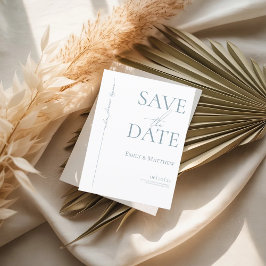 Postal De Anuncios Azul Donde Comienza Para Siempre Salva La Fecha