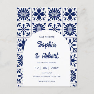 Postal De Anuncios Azulejos Talavera Azules de la Marina Mexicana Sav