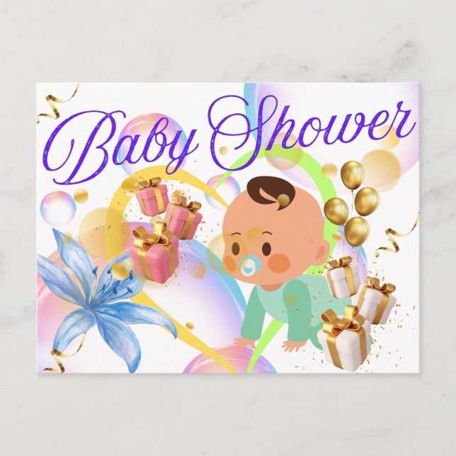 Postal De Anuncios Baby Shower (Anverso)