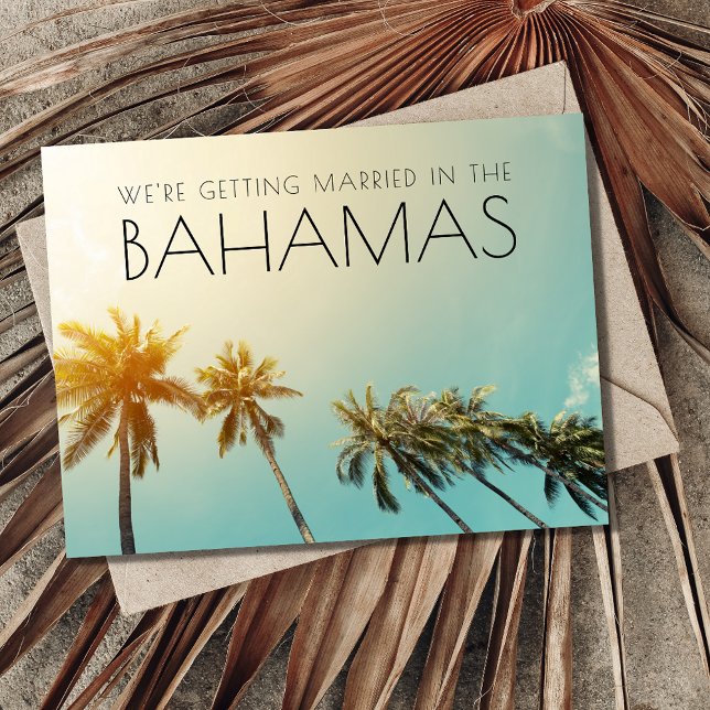 Postal De Anuncios Bahamas Boda de Destino Tropical Salva la Fecha (Subido por el creador)
