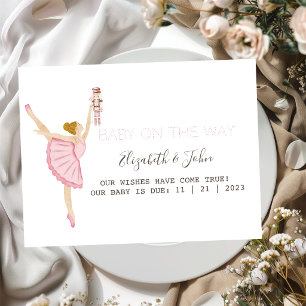 Postal De Anuncios Bailarina de acuarela Cascanueces Rosa