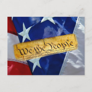 Postal De Anuncios Bandera Americana Nosotros El Pueblo