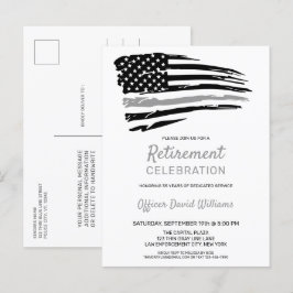 Postal De Anuncios Bandera de América del Fiesta de Jubilación de Ofi