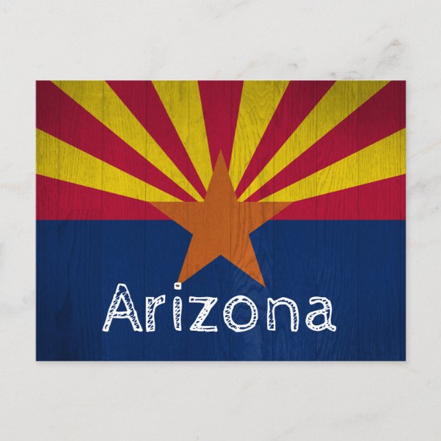 Postal De Anuncios Bandera de Arizona rumbo sur mudanza (Anverso)