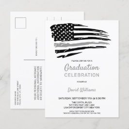 Postal De Anuncios Bandera del Partido de Graduación de Funcionarios 