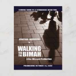 Postal De Anuncios Bar Mitzvah Bimah Movie Save the Date Postcard