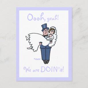 Postal De Anuncios Barato Gracioso Boda de Presupuesto Personalizado