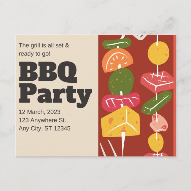 POSTAL DE ANUNCIOS BBQ (Anverso)