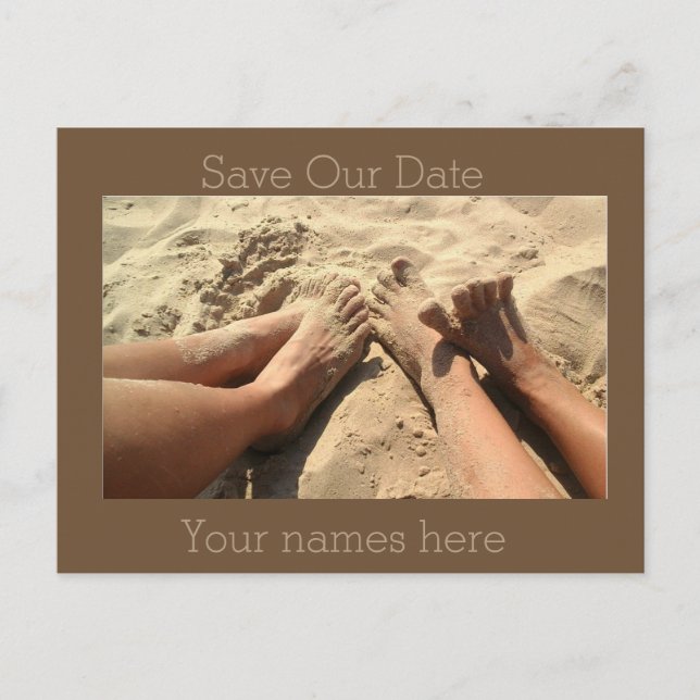 Postal De Anuncios Beach Save the date (Anverso)