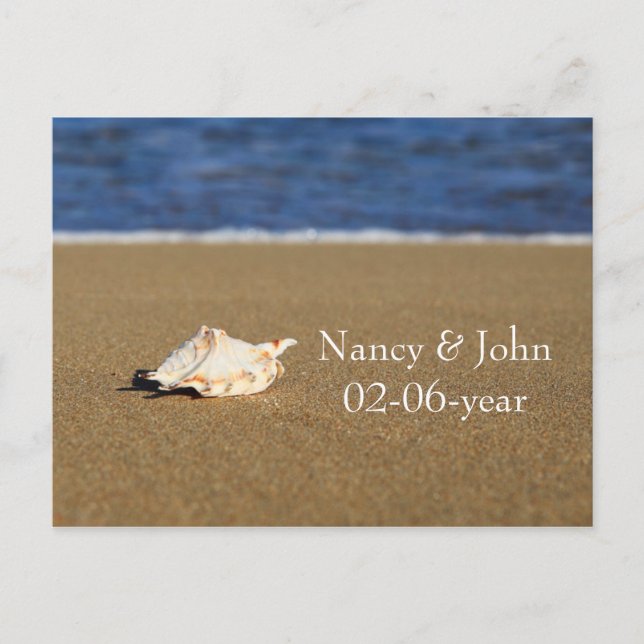 Postal De Anuncios Beach Save the date (Anverso)