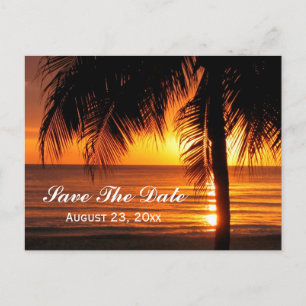 Postal De Anuncios Beach Save the Date Destination Wedding Card