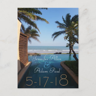 Postal De Anuncios Beach Save the Date Postcard
