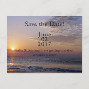 Postal De Anuncios Beach Sunrise Save The Date