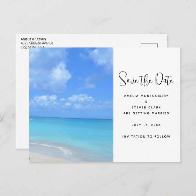 Postal De Anuncios Beautiful Turquoise Tropical Beach (Anverso / Reverso)