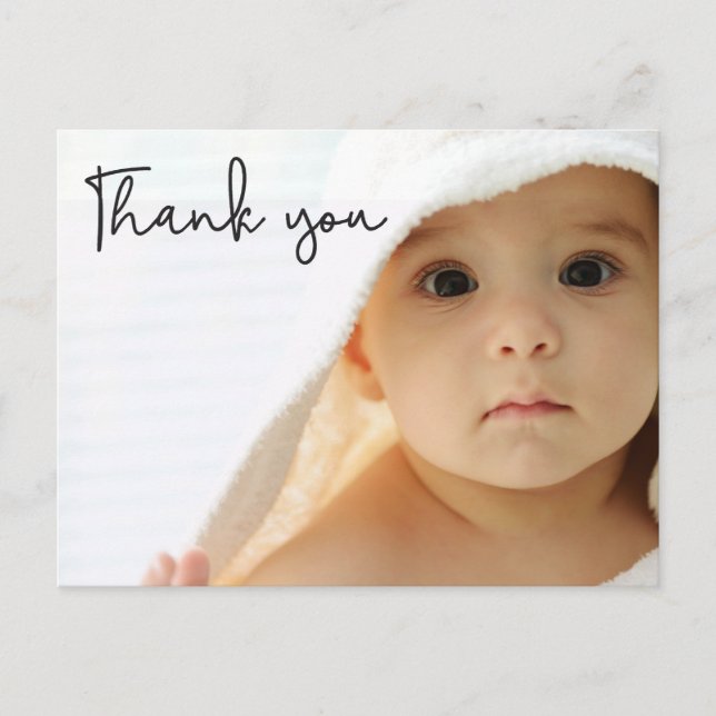 Postal De Anuncios Bebé chica chic personalizada con foto nombre esta (Anverso)