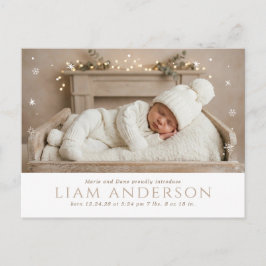 Postal De Anuncios Bebé de Invierno