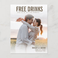 Bebidas gratis Foto Boda Guardar la fecha