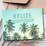 Postal De Anuncios Belice Tropical Beach Wedding Save the Dates<br><div class="desc">¿Planeando una boda en la playa de destino de Belice? Esta magnífica postal de diseño de palmeras en la playa tropical es la manera perfecta de anunciar sus planes bodas a su familia y amigos.</div>