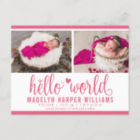 Berry Pink Hello World Photo Birat Stat