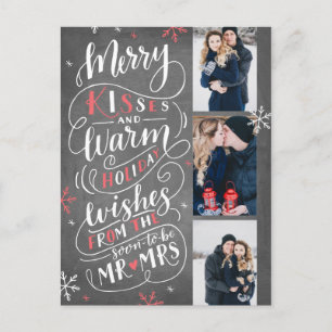 Postal De Anuncios Besos Alegres Deseos Navideños Cálidos   Salva la 