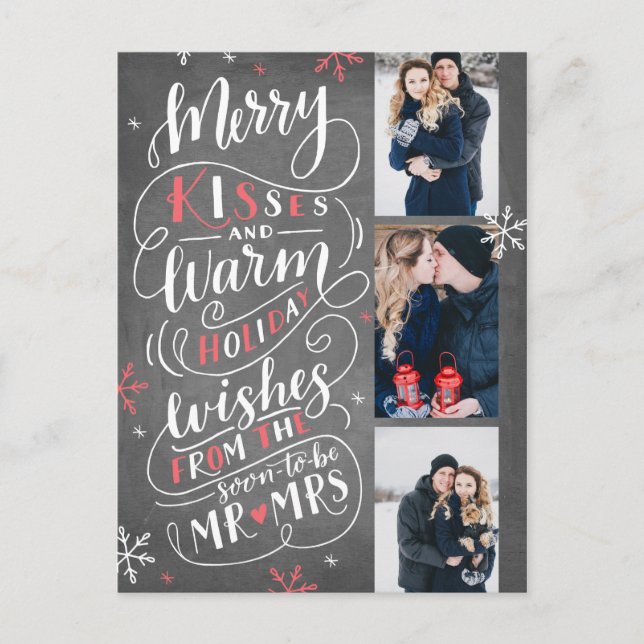 Postal De Anuncios Besos Alegres Deseos Navideños Cálidos | Salva la  (Anverso)