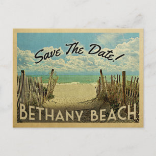 Postal De Anuncios Bethany Beach Save The Date Vintage Beach Náutico