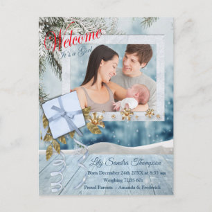 Postal De Anuncios Bienvenido, es un Chica