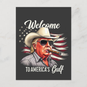 Postal De Anuncios Bienvenidos al Golfo de Estados Unidos, Trump, el 