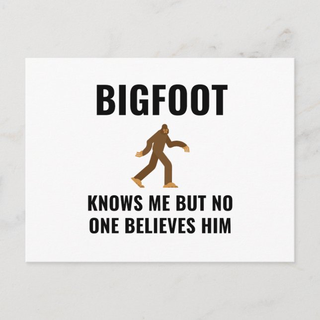 POSTAL DE ANUNCIOS BIGFOOT ME CONOCE (Anverso)