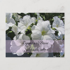 Postal De Anuncios Blanca Petunia Save the Date