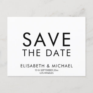 Postal De Anuncios Blanco negro simple minimalista elegante