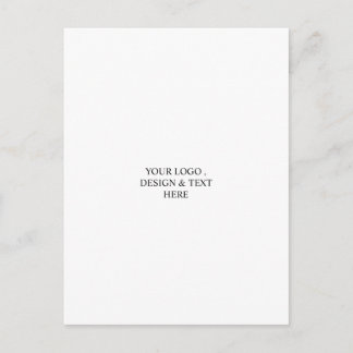 Postal De Anuncios Blanco Personalizado – Su logotipo y texto aquí
