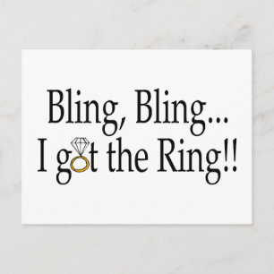 Postal De Anuncios Bling Bling Me Conseguí El Anillo Compromiso De Bo