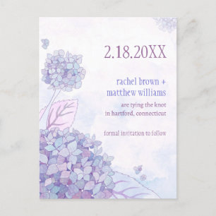 Postal De Anuncios Blissful Hydrangeas Wedding Save the Date