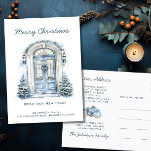 Postal De Anuncios Blue Door Merry Christmas from New Home