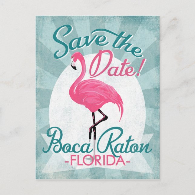 Postal De Anuncios Boca Raton Salva El Flamingo Rosa (Anverso)