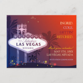 Postal De Anuncios Boda al Atardecer en Las Vegas - Guárdala Fecha