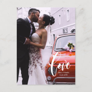 Postal De Anuncios Boda Amor Guión Personalizado Nombres de fotos