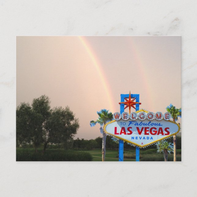 Postal De Anuncios Boda arcoiris de Las Vegas (Anverso)