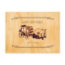 Boda Campestre Vintage Occidental Guardar la Fecha