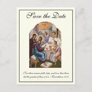Postal De Anuncios Boda católica bizantina salva la fecha