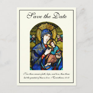 Postal De Anuncios Boda Católica Bizantina Save the Date