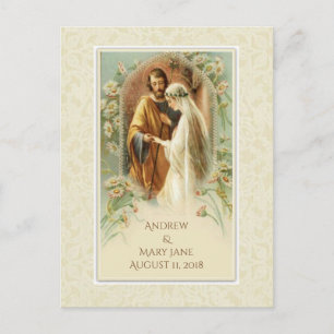 Postal De Anuncios Boda católica tradicional GUARDA LA FECHA