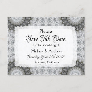 Postal De Anuncios Boda con tema de Mandala Guardar la fecha