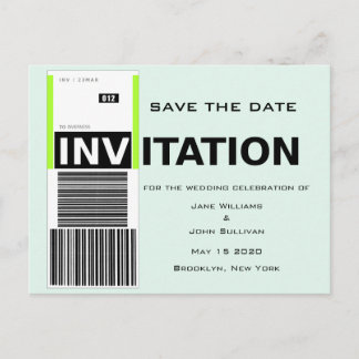 Postal De Anuncios Boda con tema de reclamo de equipaje de aeropuerto