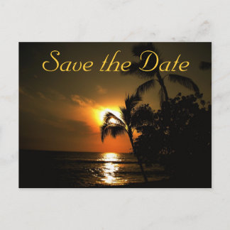 Postal De Anuncios Boda costero de playa
