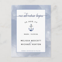 #Boda de acuarela náutica / Evento Guardar fecha